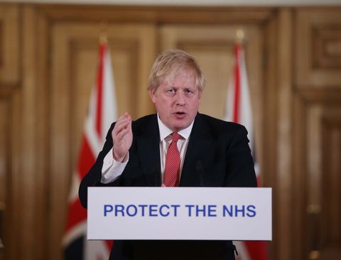 UK PM Johnson Holds A Press Conference To Update The Country On The Coronavirus Pandemic