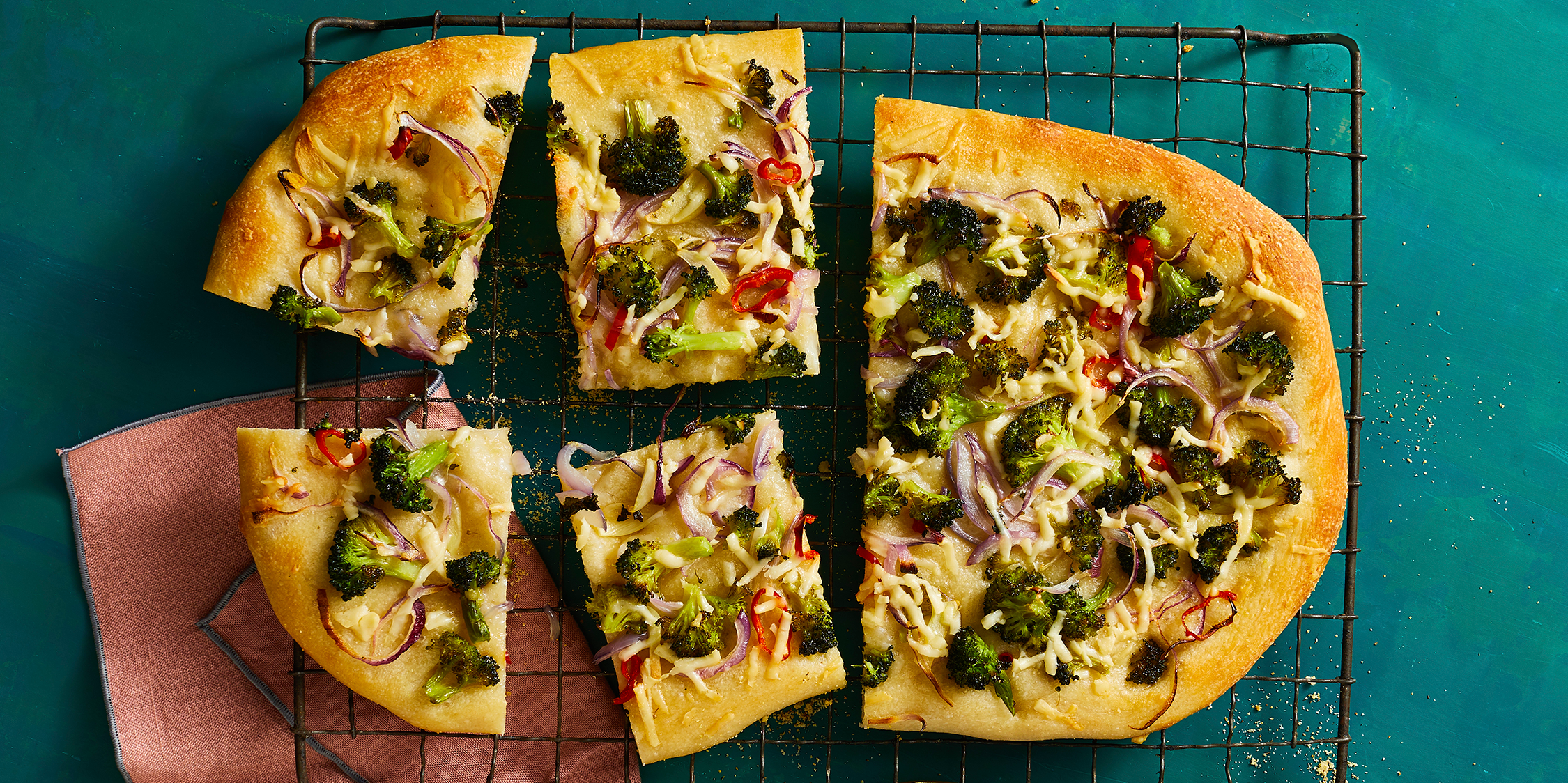 Broccoli and Red Onion Flatbread-image