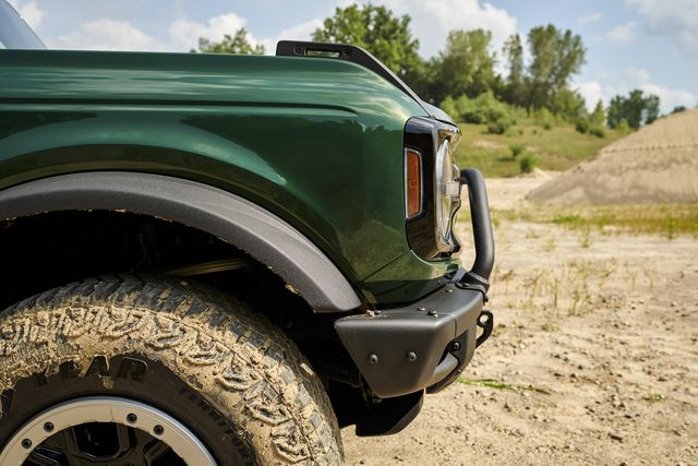 2022 ford bronco in eruption green available equipment shown