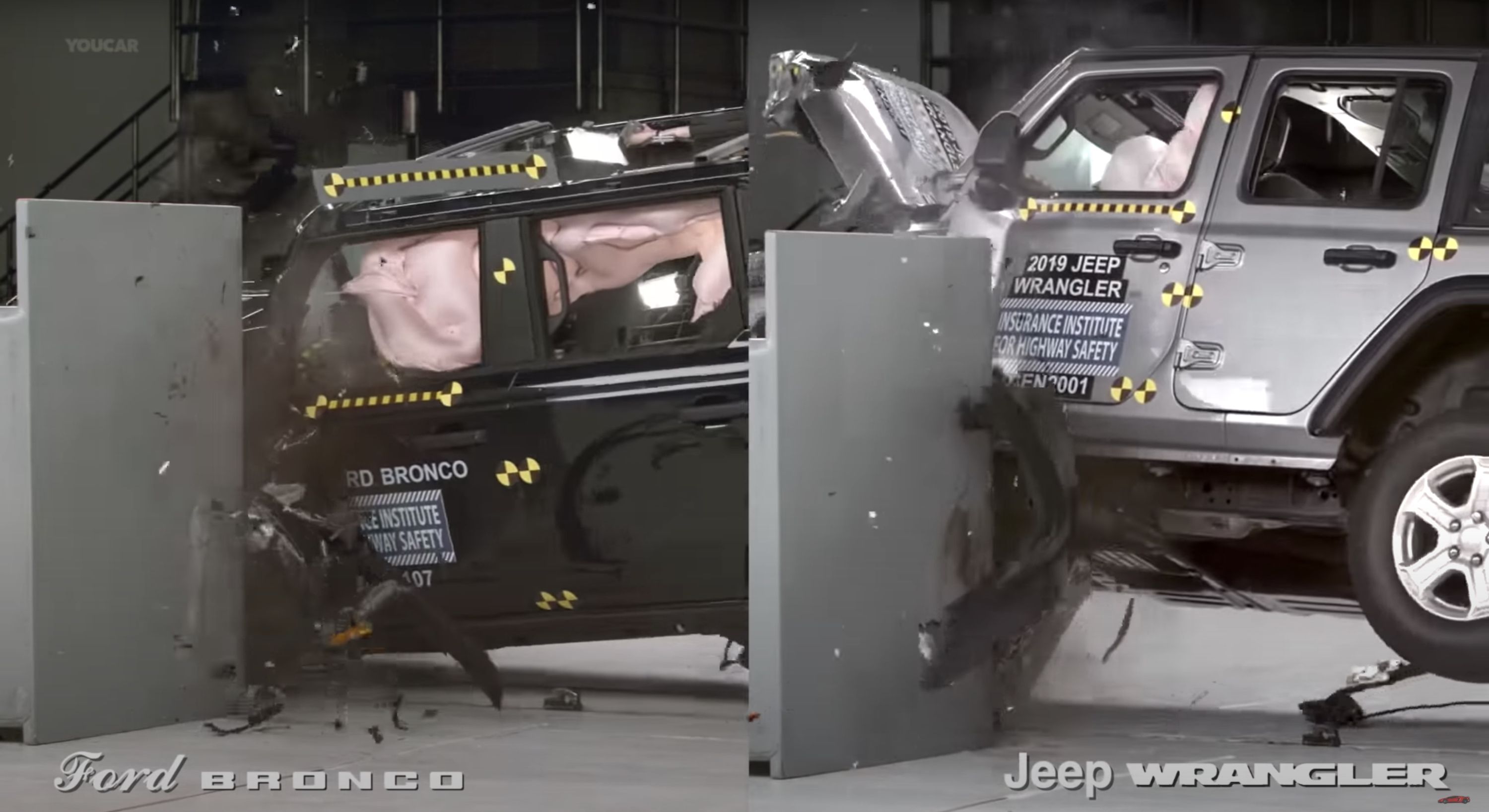 Wrangler vs. Bronco Crash Test Is Eye-Opening