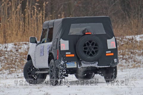 2020 Ford Bronco Spy Shots First New Bronco Photos In Snow