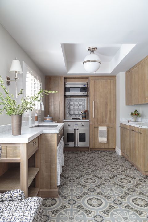 Creative Geometric Kitchen Backsplashes, Pattern Tile Floor Kitchen