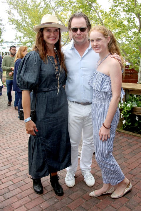 Brooke Shields with husband and daughter