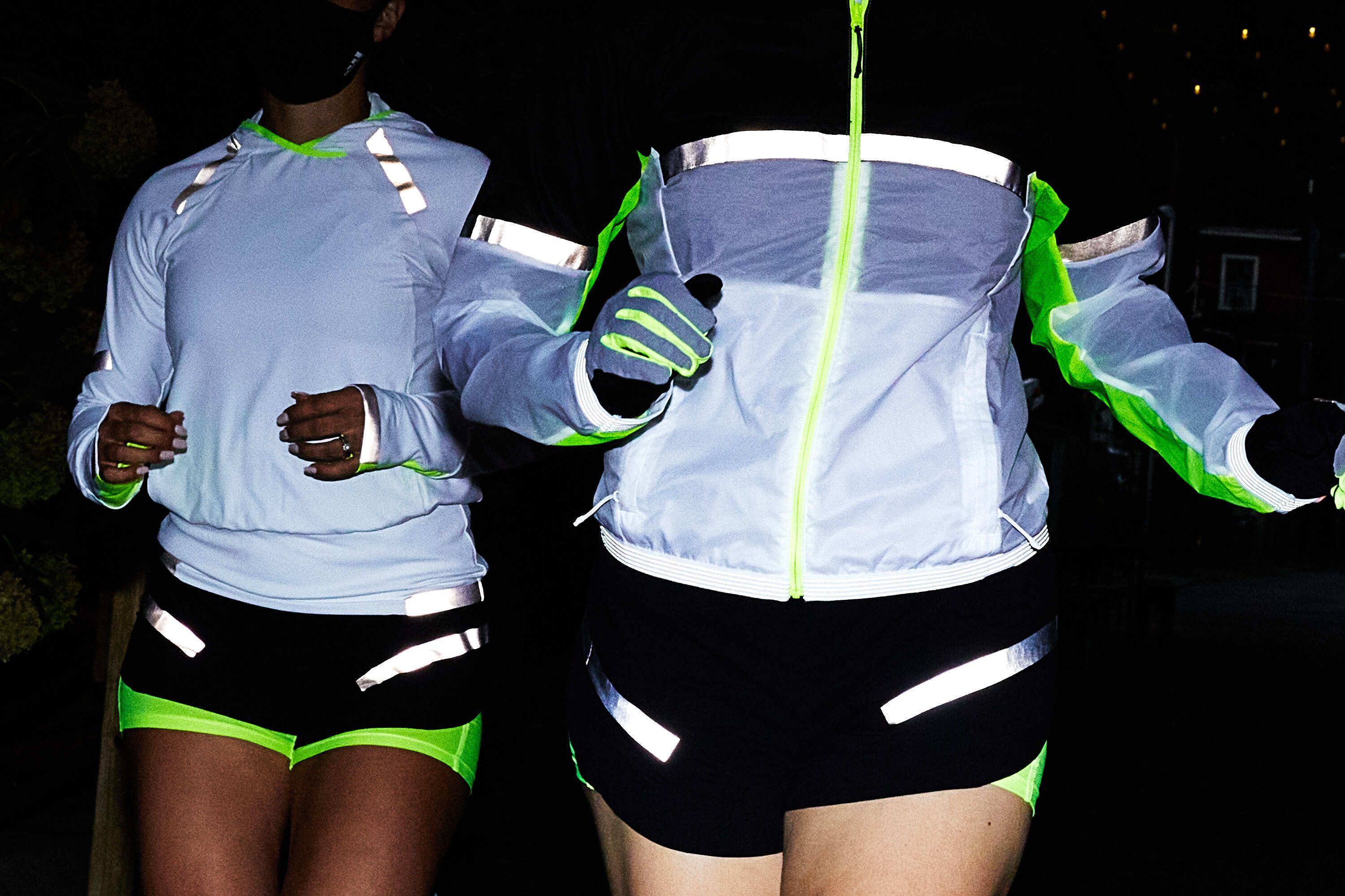 High Visibility Safety Reflective Vest Jacket Arm Leg Band for Night Running 