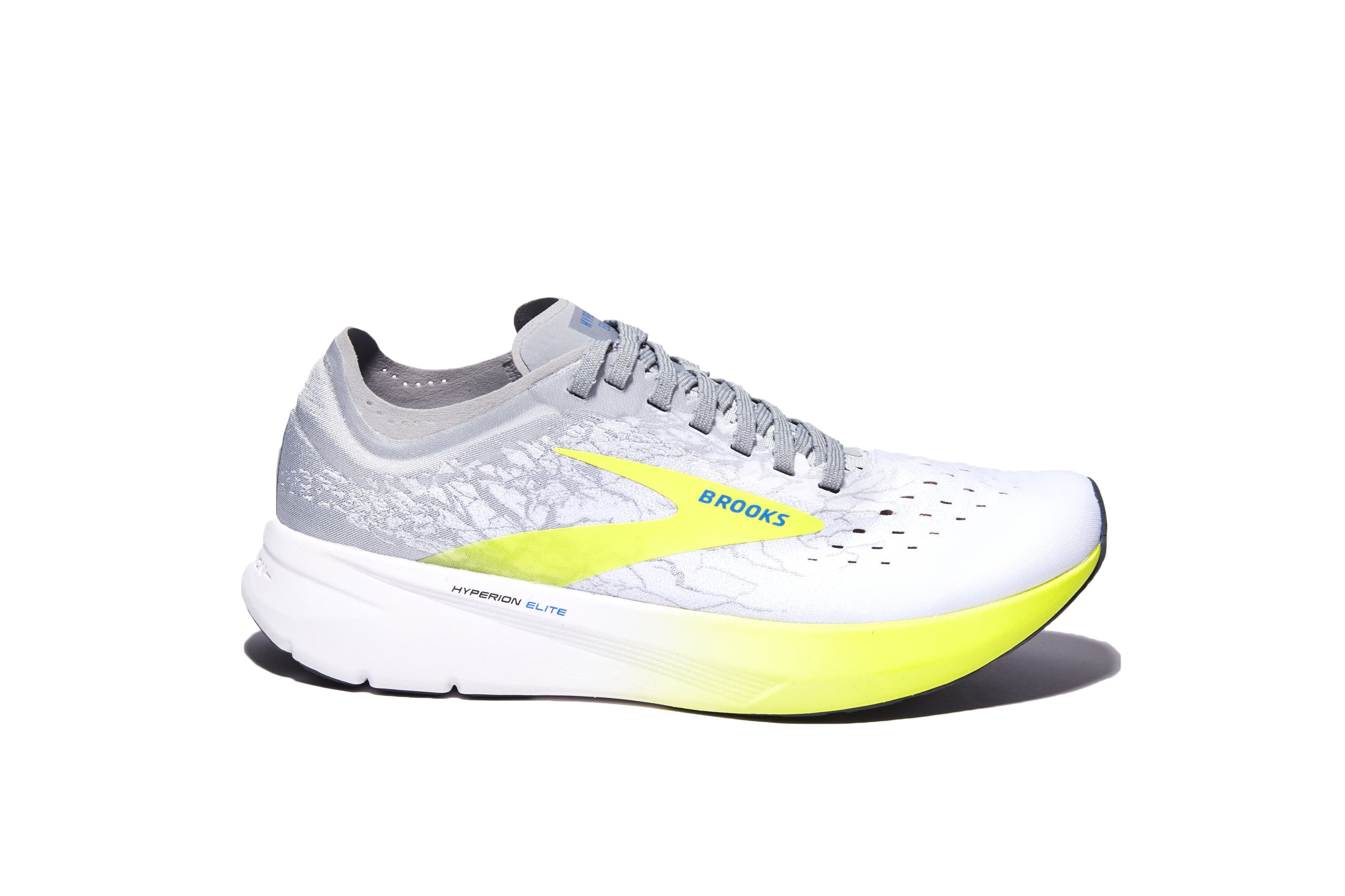 brooks neon yellow running shoes