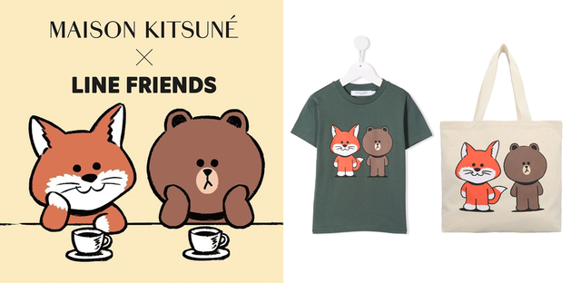 挑戰最Q最質感親子裝！MAISON KITSUNÉ x LINE FRIENDS聯名推出短T