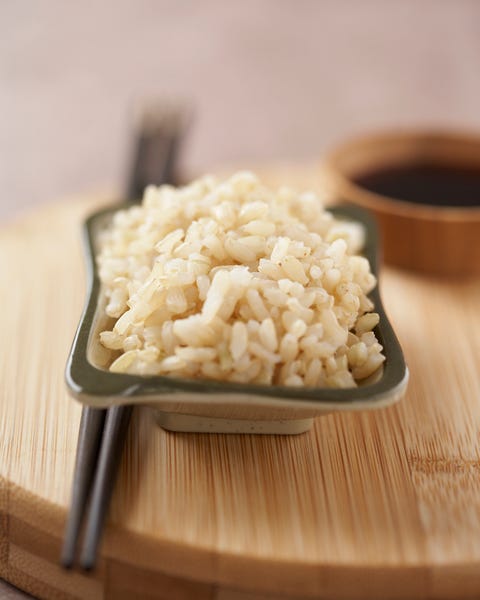 brown rice helps a bloated stomach