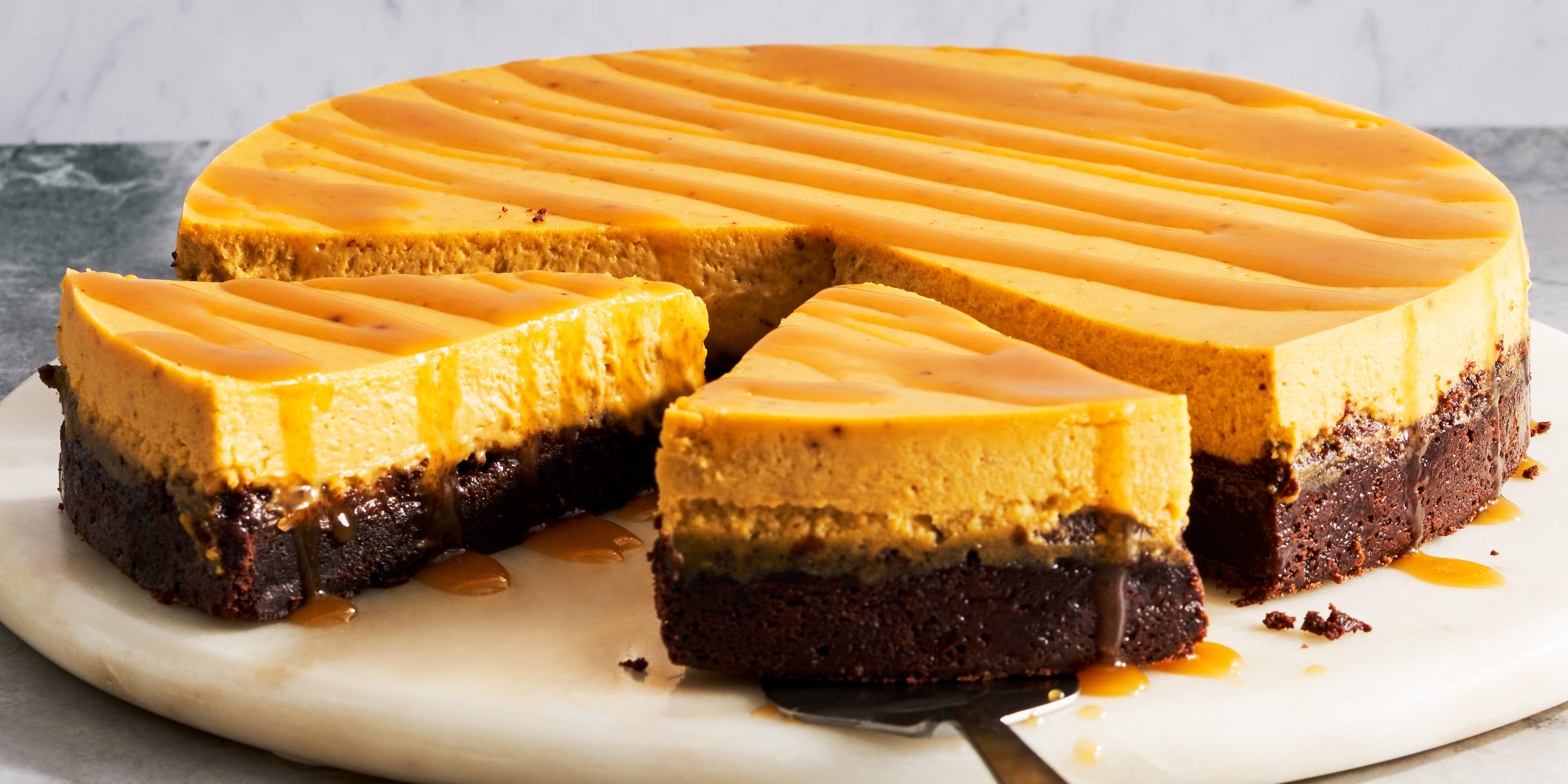 Brownie Bottom Pumpkin Cheesecake Switches Up The Thanksgiving Staple