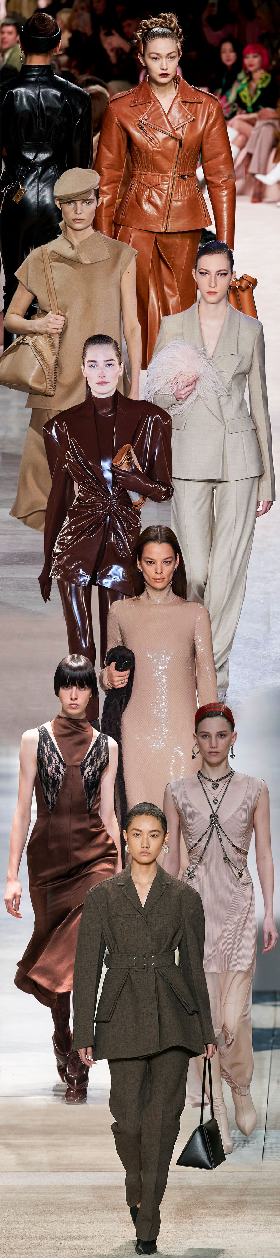 satin maxi skirt runway