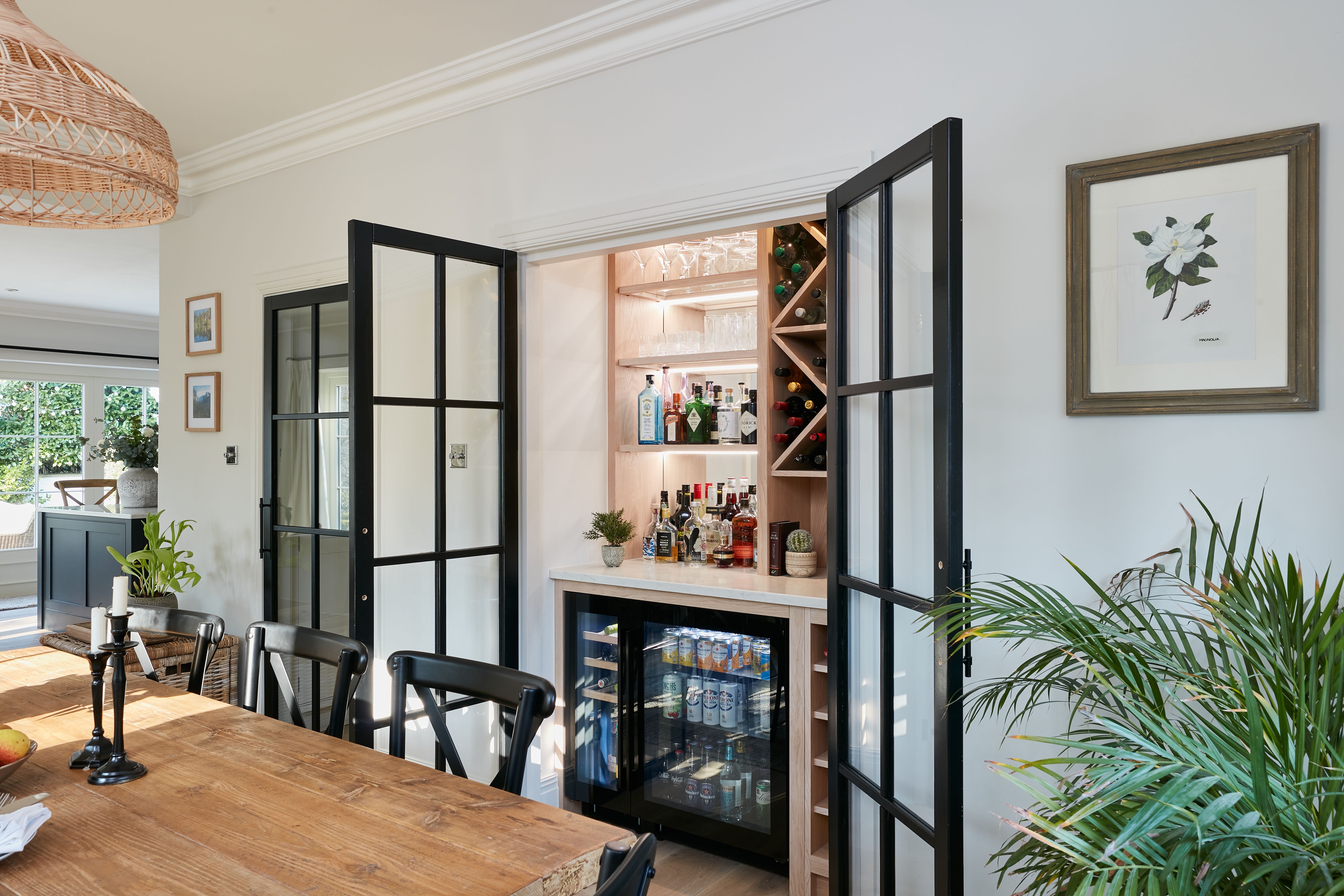 corner wet bar designs