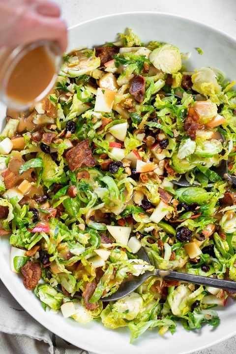 Brussels Sprouts Salad with Bacon and Apple Vinaigrette