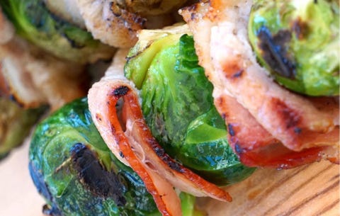 Brussels sprouts and bacon skewers Brussels sprouts and bacon skewers