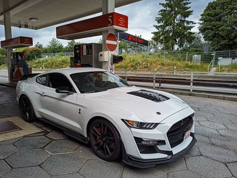 mustang shelby gt500 at the nurburgring