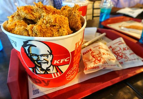 KFC Bucket Chicken at an outlet in City Center shopping mall...