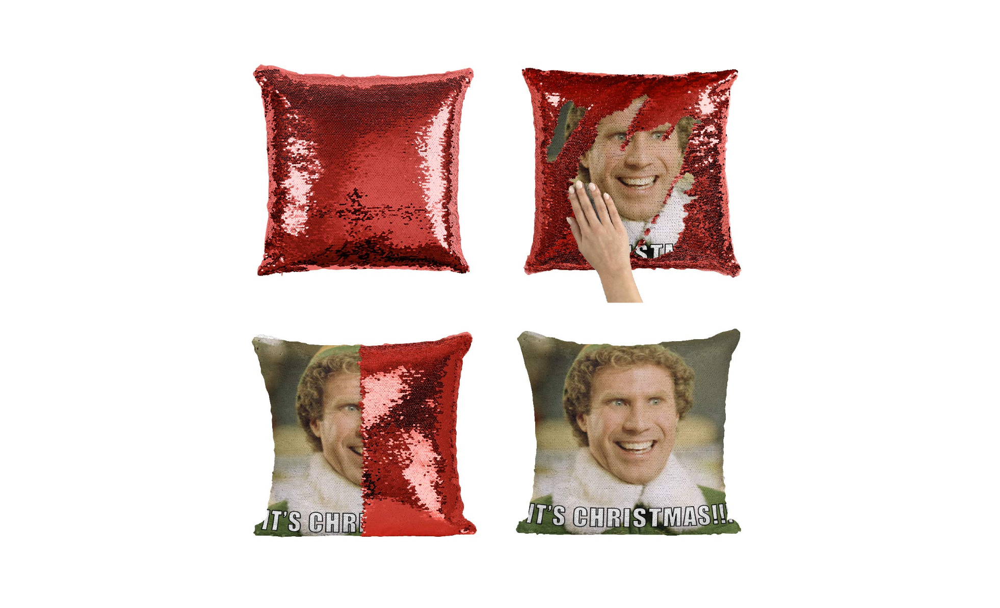 Buddy The Elf Sequin Pillows Exist, And You're Going To Want One For Christmas