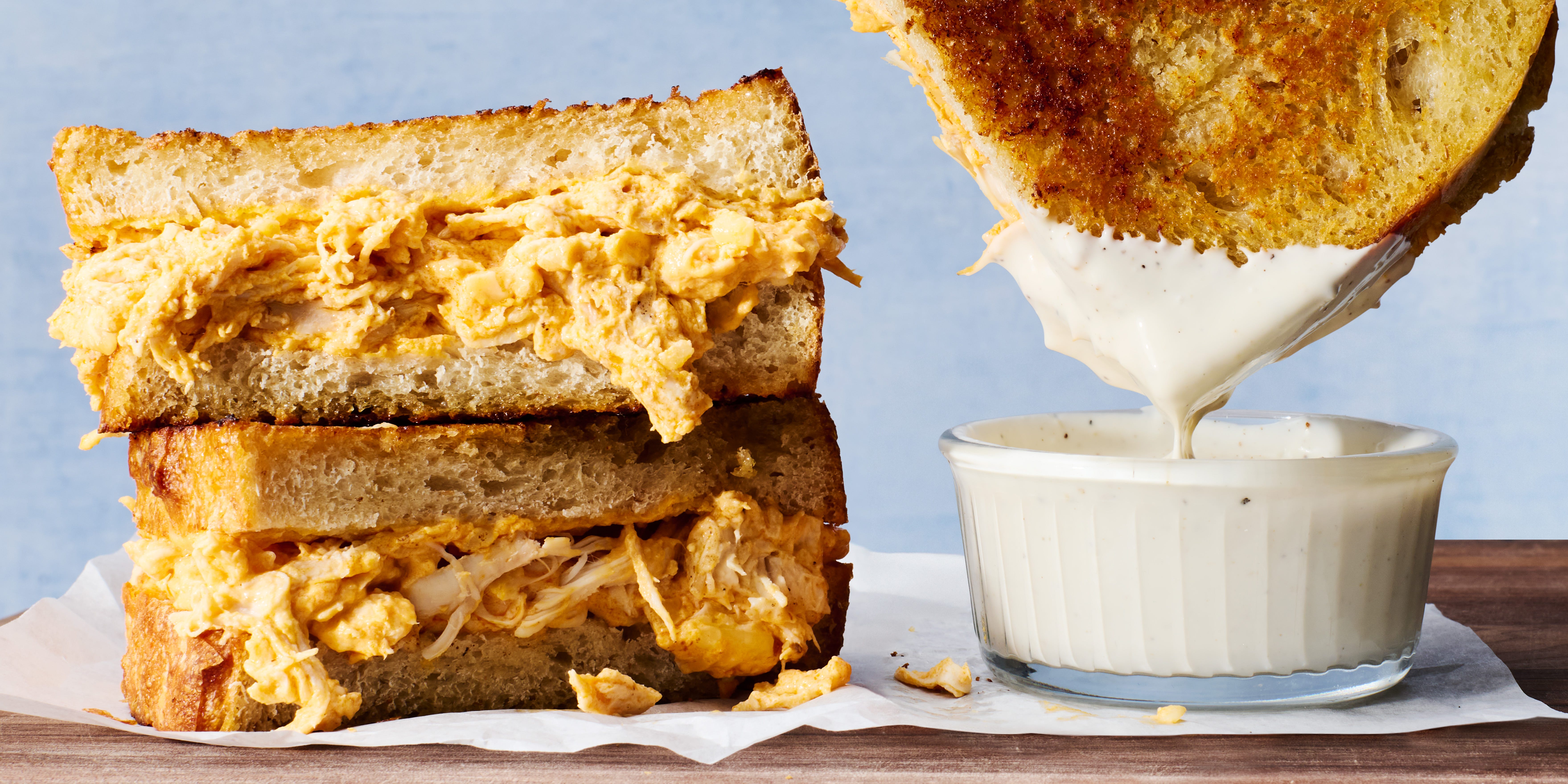 Buffalo Chicken Grilled Cheese Transforms Everyone's Favorite Game Day Dip Into A Crave-Worthy Sandwich