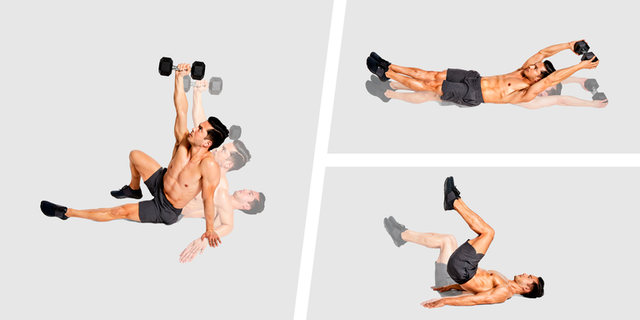 腹斜筋を鍛える7種の サーキットトレーニング ダンベル30日間で腹筋を割る方法