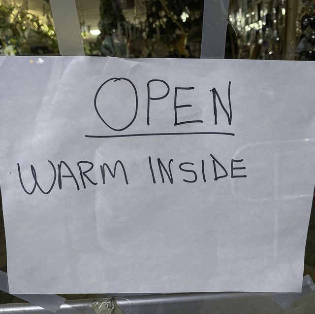 open warm inside sign