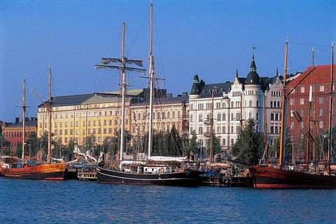 Buildings along the waterfront, Helsinki...