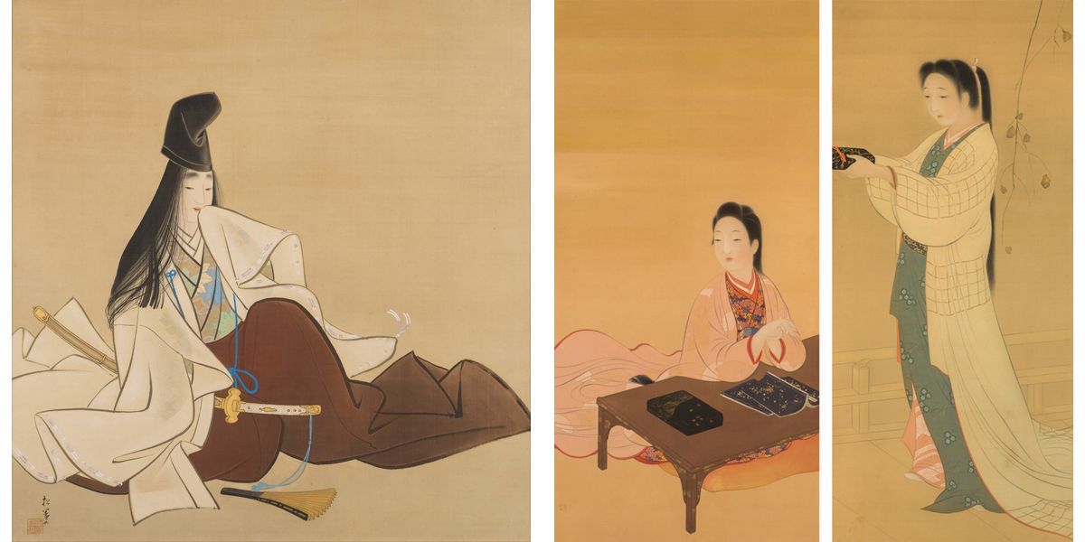 SHIN】上村松園 「雪女」 木版画 1922~25年頃作 近松門左衛門