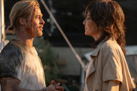 bullet train with brad pitt and sandra bullock