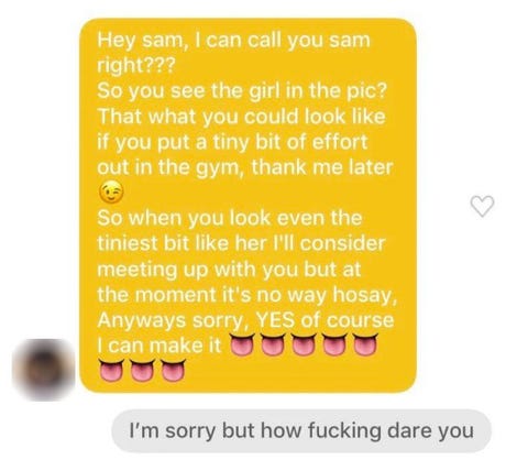 This Bumble Douche Told A Woman He D Only Smash Her Back