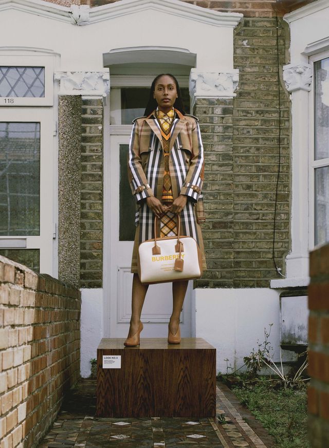 Burberry model in house's latest lookbook