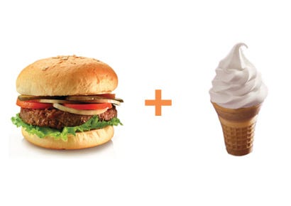 mese simple de 400 de calorii: Burger de Fast-Food