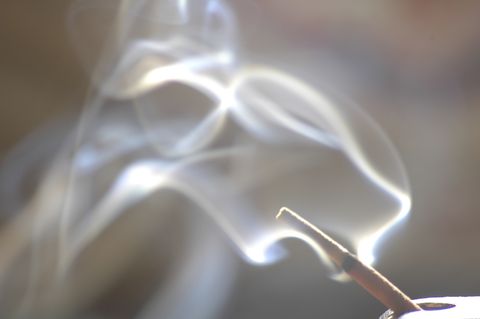 burning incense stick, close up, india