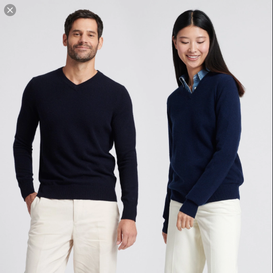 sweater and slacks business casual