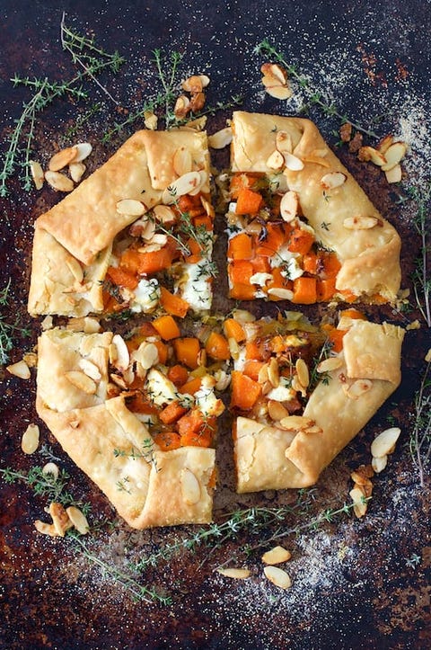 butternut squash leek and goat cheese galette