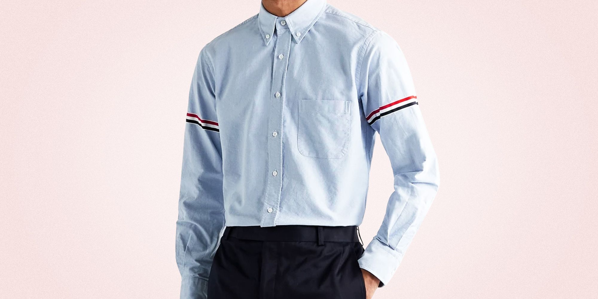 Fseason-Men Turn-Down Collar Long Sleeve Buttoned Stripe Western Shirt