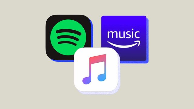 collage apple music spotify amazon music
