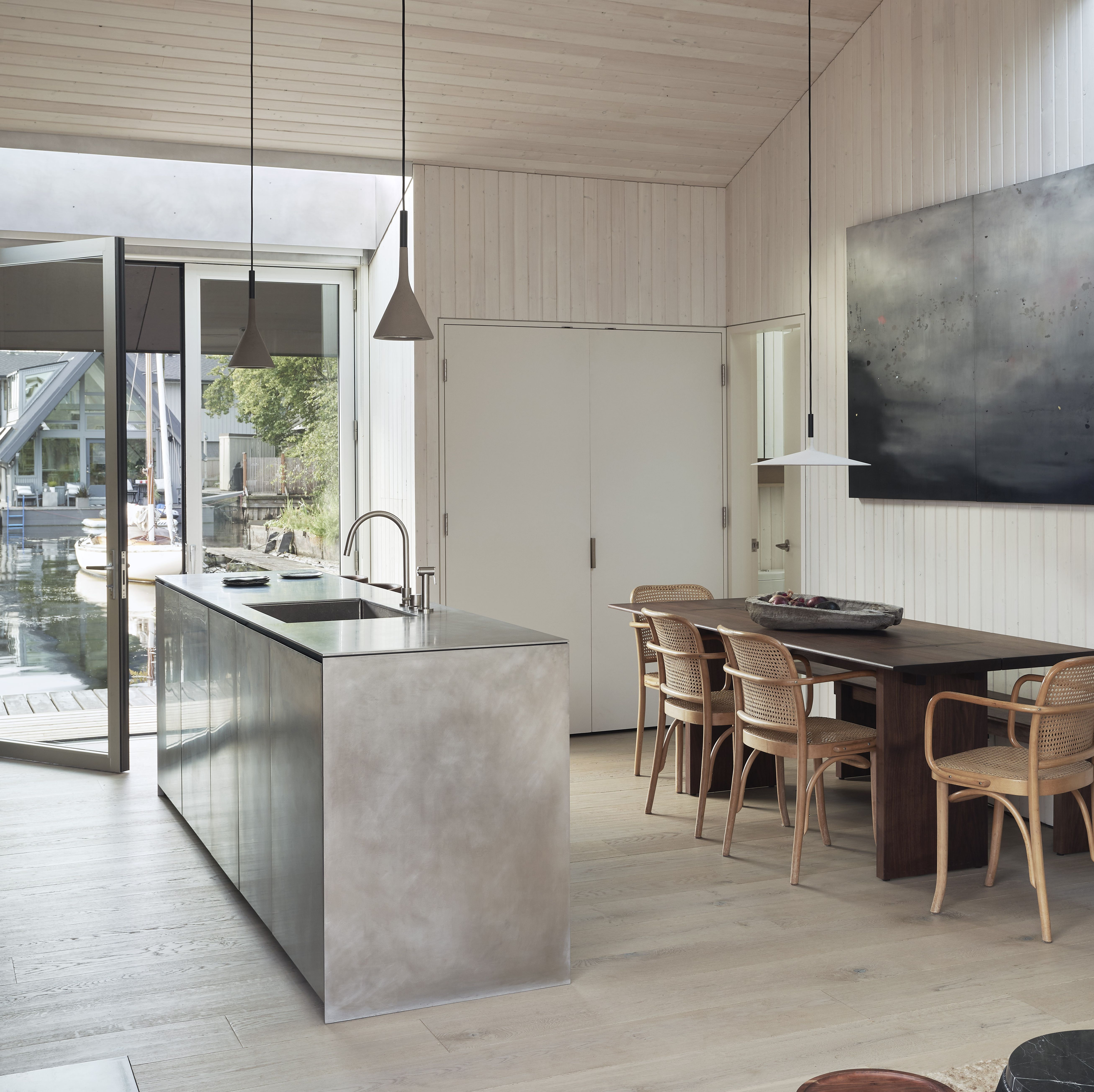 Inside a Serene Floating House in Seattle's Portage Bay