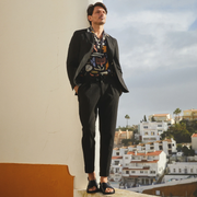 model wearing suit