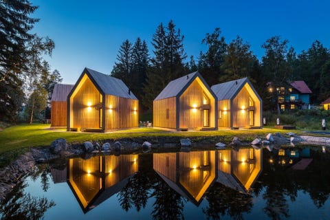 Cabañas con sauna y piscina en la entrada del Parque Nacional de Karkonosze