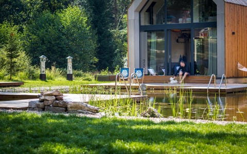 Cabañas con sauna y piscina en la entrada del Parque Nacional de Karkonosze