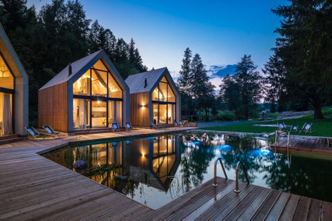 Cabañas con sauna y piscina en la entrada del Parque Nacional de Karkonosze