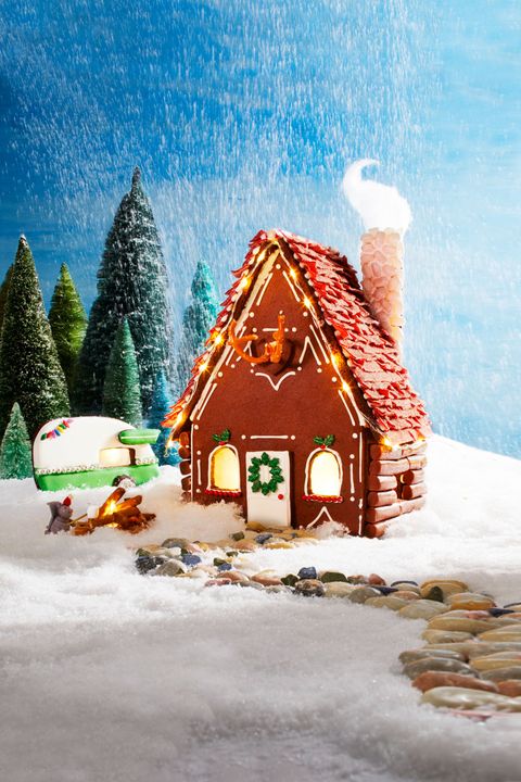 christmas gingerbread house from the 2018 issue of good housekeeping
