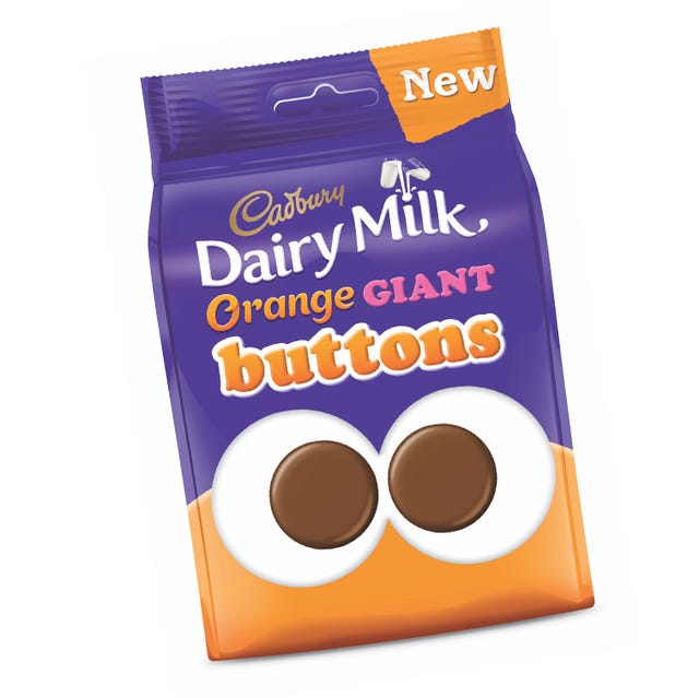 Cadbury's new Dairy Milk Giant Buttons Orange and Orange Fingers