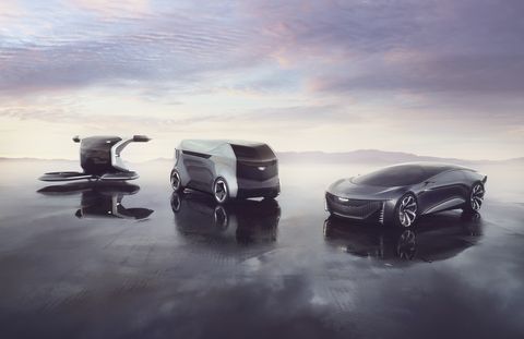 the halo concept portfolio embodies cadillac’s vision for the next decade and beyond with a range of personal autonomous options and advanced connected vehicle features pictured l r personalspace, socialspace and innerspace