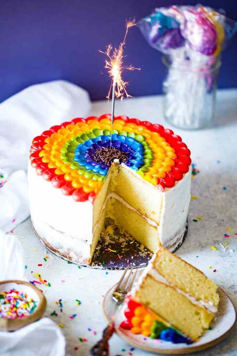 cake decorating ideas rainbow