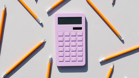 rekenmachine en potloden