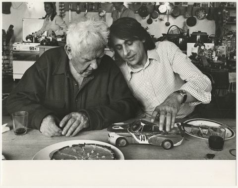 Alexander Calder with Hervé Poulain in 1975