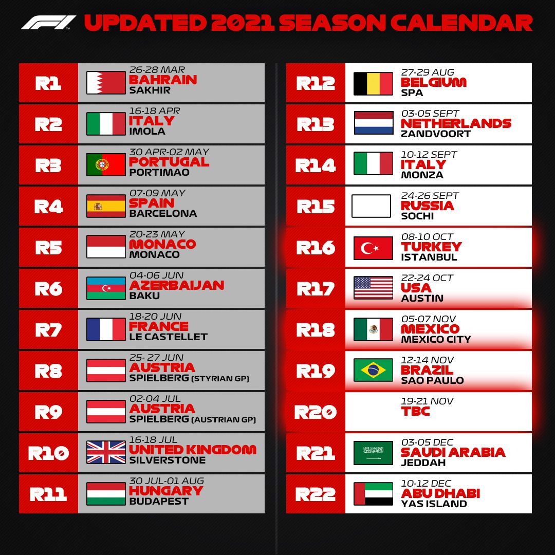 F1 Calendario 2021 F1 I Calendario F1 2021 Horarios F vrogue.co