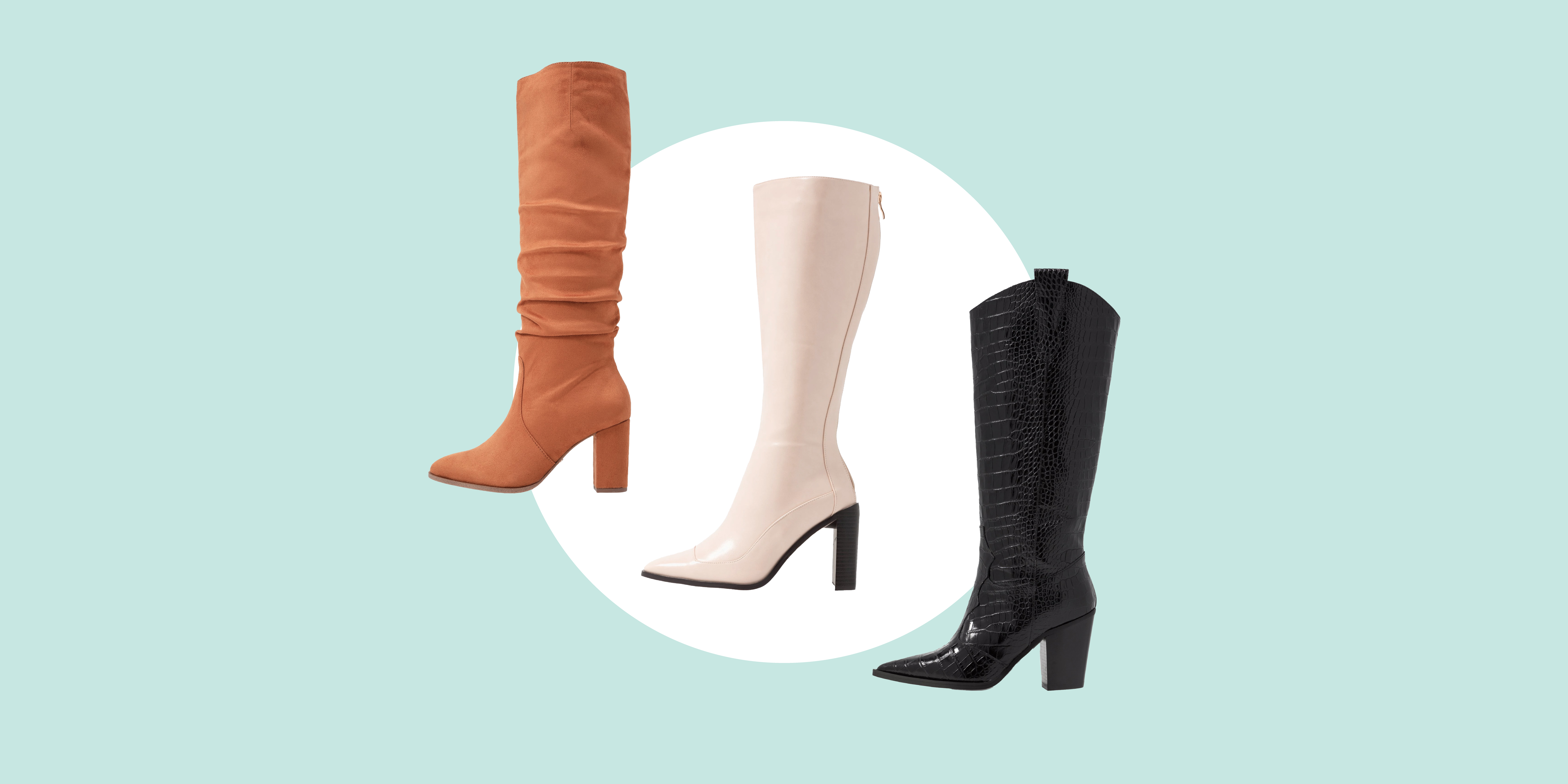 wide fitting knee high boots uk