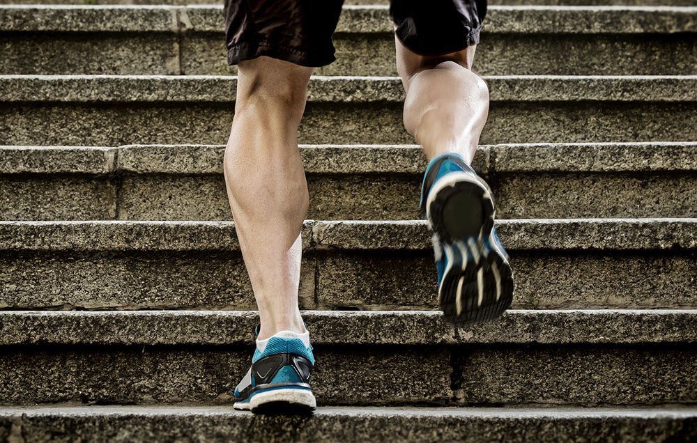 running to build calves