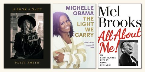 a book of days, patti smith, the light we carry, michelle obama,  all about me, mel brooks