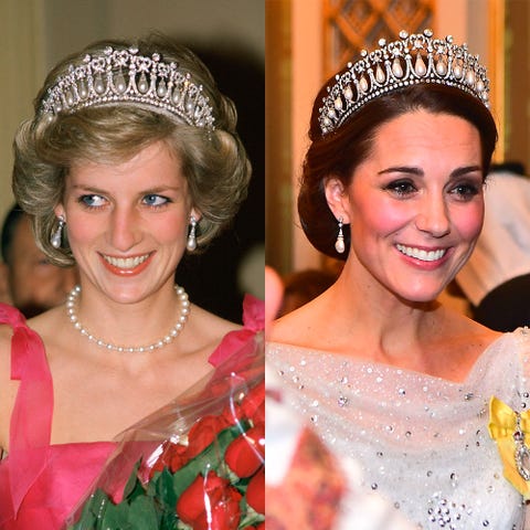 Kate Middleton Wearing Princess Diana's Jewelry - Kate Inherited Diana ...