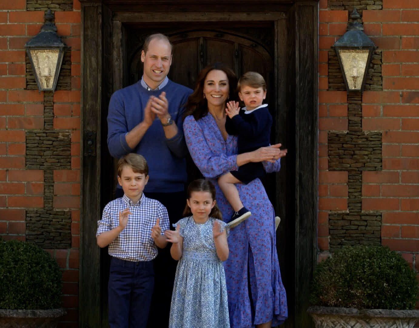 Kate Middleton Prince William And Kids Clap For Carers Together